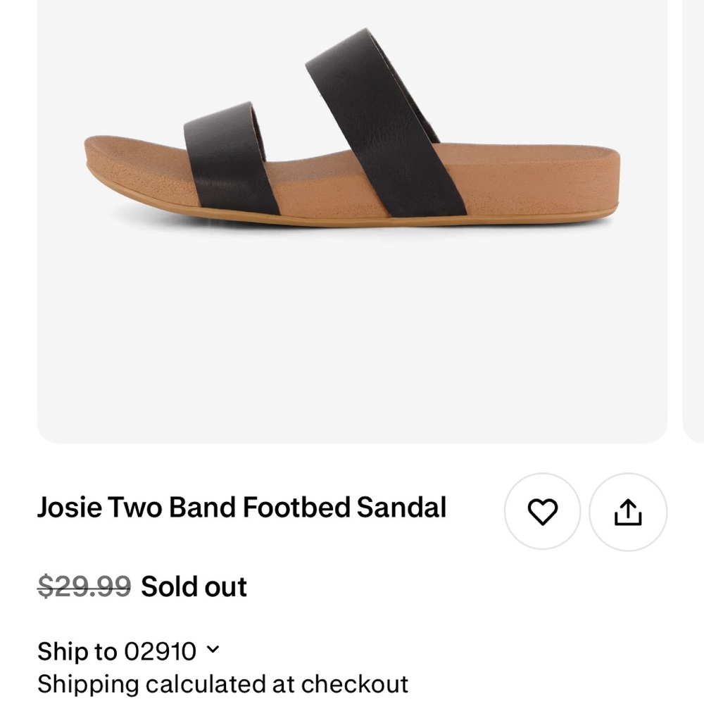 Black and Tan Two Band Sandal